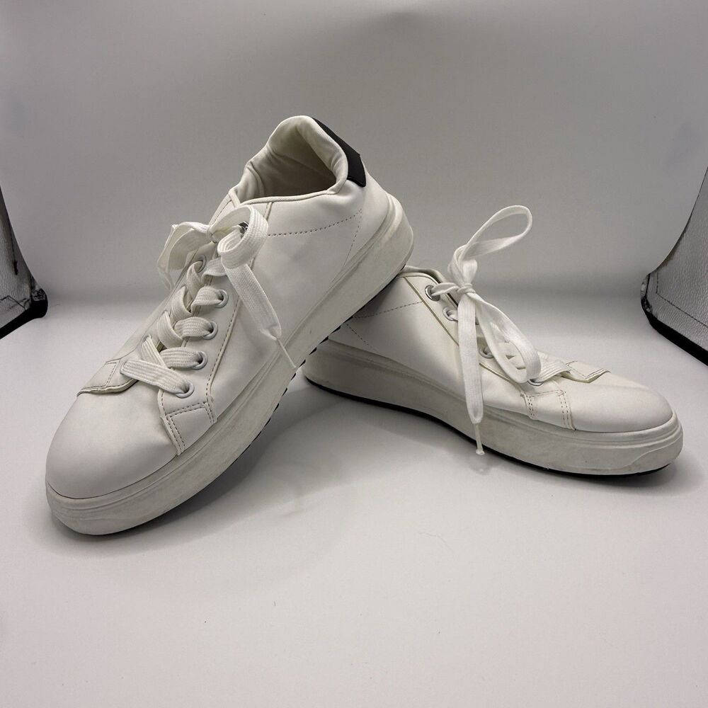 Madden Girl Josiiee White Women 8.5 M Paris Platform Sneakers Tennis Shoes